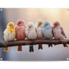 Reinders Tuinposter Pastel Birds - 60 x 80cm - Bont