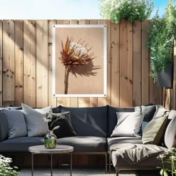 Tuindecoratie-Reinders Tuinposter Schaduw bloem - 80 x 60cm - Bruin