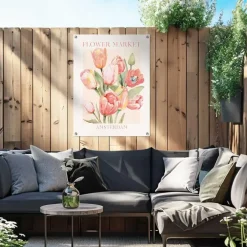 Reinders Tuinposter Tulips From Amsterdam - 80 x 60cm - Rood