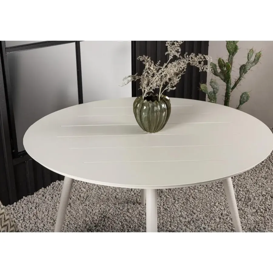 Fjôrd Tuintafel Beige Aluminium - 120x120x75cm - Lina