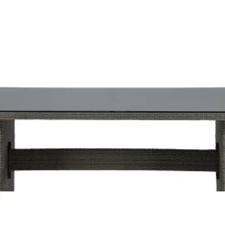 Fjôrd Tuintafel Grijs Wicker/Glas - 200x100x74cm - Padova