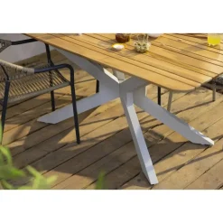 Tuintafels-Leen Bakker Tuintafel Perpignan - zand - 75x200x100 cm