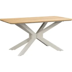Tuintafels-Leen Bakker Tuintafel Perpignan - zand/metaal - 75x160x90 cm