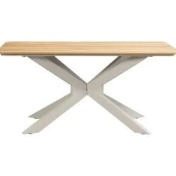 Tuintafels-Leen Bakker Tuintafel Perpignan - zand/metaal - 75x160x90 cm