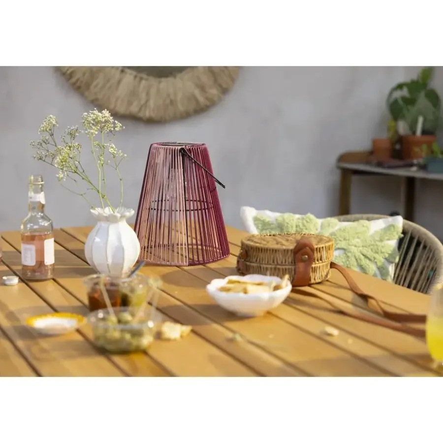 Tuintafels-Leen Bakker Tuintafel Perpignan - zand/metaal - 75x160x90 cm