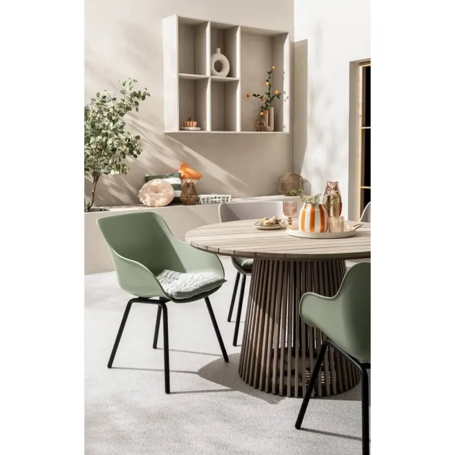 Tuintafels-Leen Bakker Tuintafel Saône - acacia - 76xØ120 cm