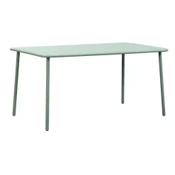 Leen Bakker Tuintafel Vence - metaal lichtgroen - 72x150x90 cm