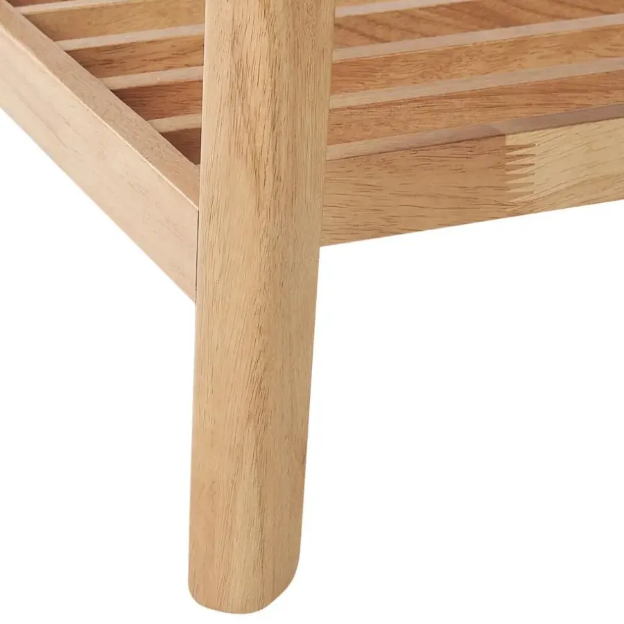 Beliani TULARE - Consoletafel - Lichte houtkleur - Rubberhout