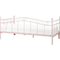 Beliani TULLE - Eenpersoonsbed - Roze - 90 x 200 cm - Metaal