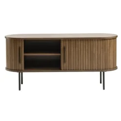 Giga Living Tv-Meubel Eikenhout Smoked - 40x120x55cm - Schuifdeuren - Nola