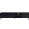 Tv Meubels-Giga Meubel Tv-Meubel Mangohout Zwart - 200x40x50cm - 3-Deurs - Kast Roman