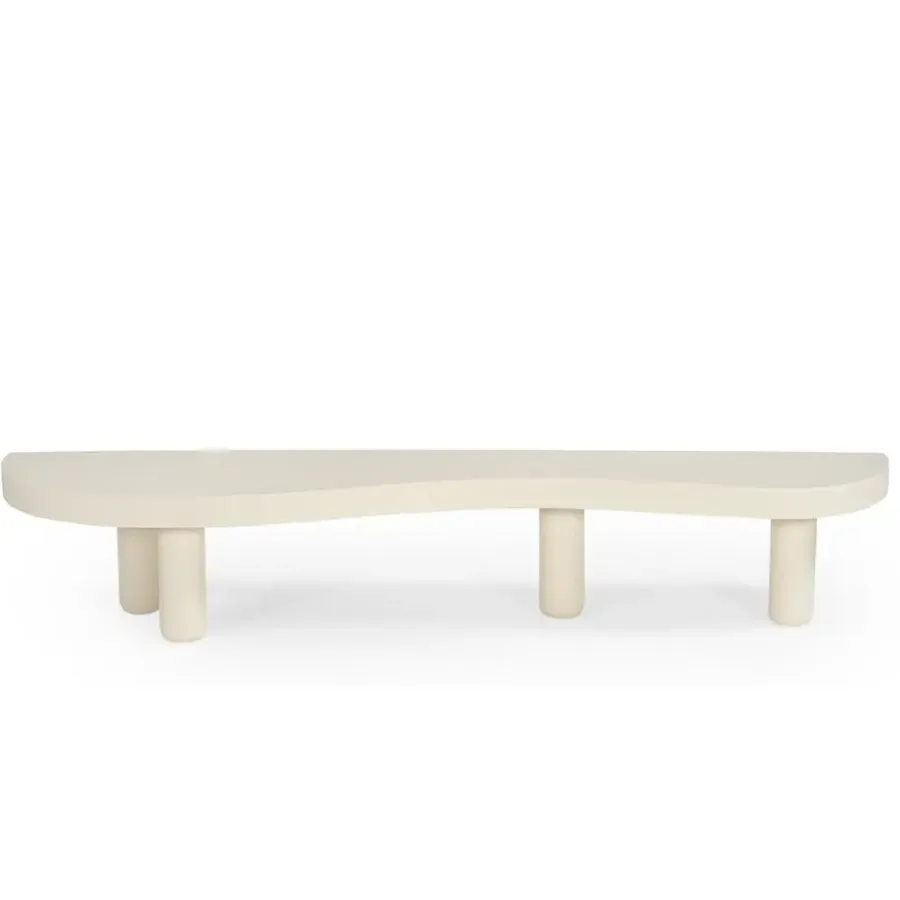 Giga Meubel Tv-Meubel Organisch - Beton Ciré Beige - 200x45x35cm - Siva