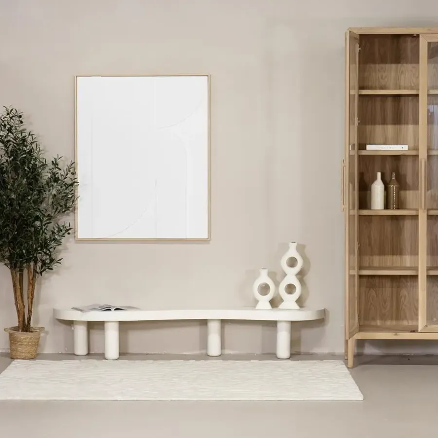 Giga Meubel Tv-Meubel Organisch - Beton Ciré Beige - 200x45x35cm - Siva