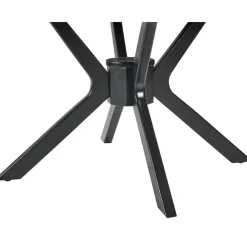 Ronde Eettafels-Leen Bakker TYMIS - Eettafel - Zwart houtkleur - 110-130x110cm - MDF