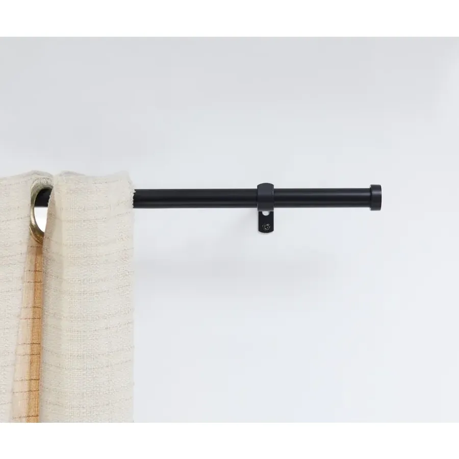 ACAZA Uitschuifbare Gordijnroede - Aanpasbaar - Stang van 90-170 cm - Zwart