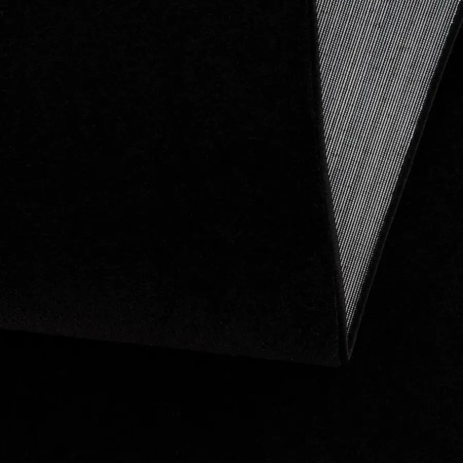 Muratap Uni Effen Laagpolig Vloerkleed Modern Zwart - 240x340 CM