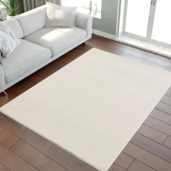 Muratap Uni Effen Laagpolig Vloerkleed Modern Creme - 300x400 CM