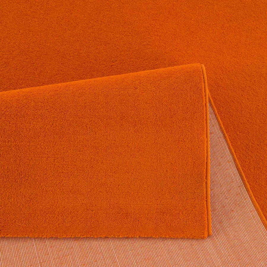 Muratap Uni Effen Laagpolig Vloerkleed Modern Oranje - 160x230 CM