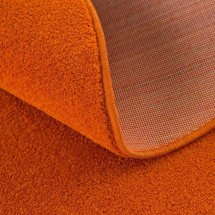 Muratap Uni Effen Laagpolig Vloerkleed Modern Oranje - 160x230 CM