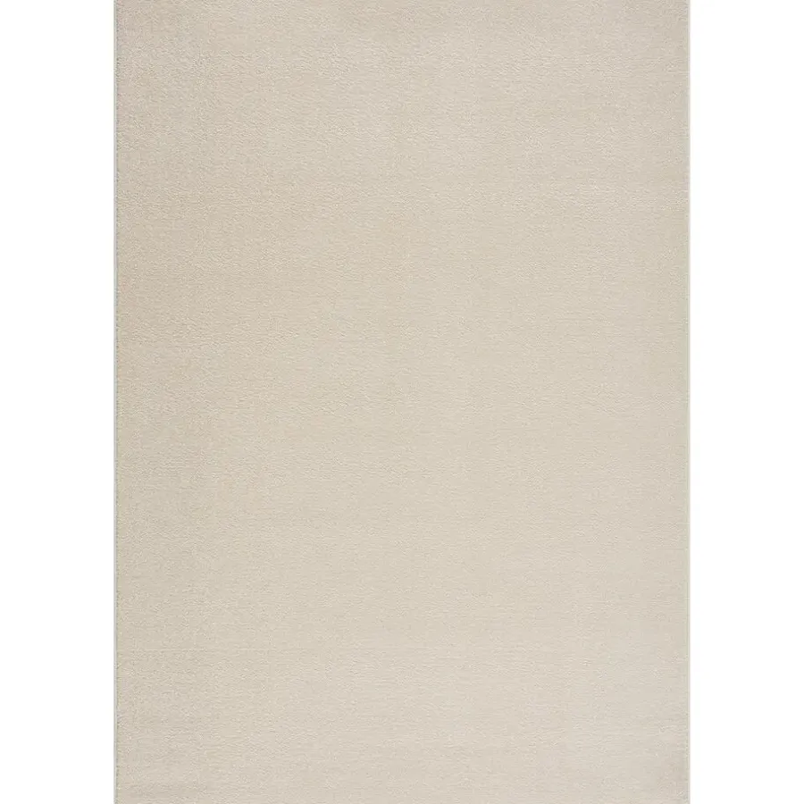 Vloerkleden|Laagpolige Vloerkleden-Muratap Uni Effen Laagpolig Vloerkleed Modern Creme - 250x250 CM Vierkant