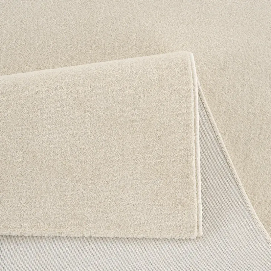 Vloerkleden|Laagpolige Vloerkleden-Muratap Uni Effen Laagpolig Vloerkleed Modern Creme - 250x250 CM Vierkant