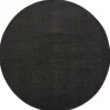 Muratap Uni Rond Effen Laagpolig Vloerkleed Modern Donker Grijs - 150 CM ROND