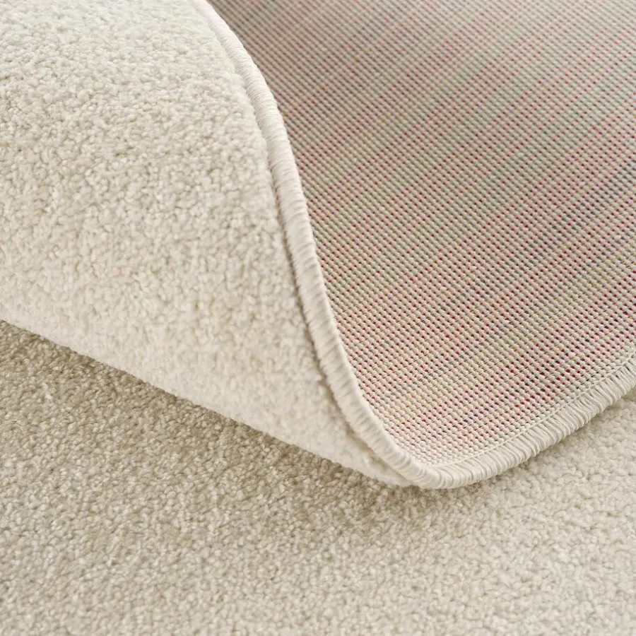 Muratap Uni Rond Effen Laagpolig Vloerkleed Modern Creme - 200 CM ROND