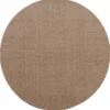 Ronde Vloerkleden-Muratap Uni Rond Effen Laagpolig Vloerkleed Modern Beige - 120 CM ROND