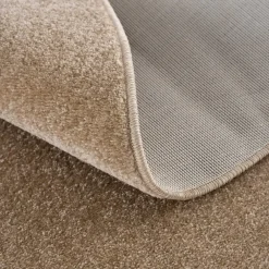 Ronde Vloerkleden-Muratap Uni Rond Effen Laagpolig Vloerkleed Modern Beige - 120 CM ROND