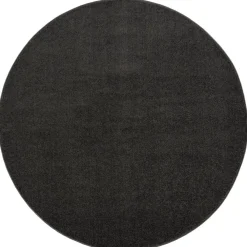 Muratap Uni Rond Effen Laagpolig Vloerkleed Modern Donker Grijs - 300 CM ROND
