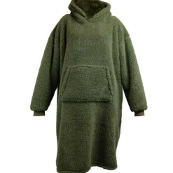 Plaids-Unique Living - Hoodie Teddy Winter Green -70x110cm
