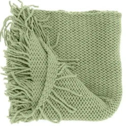 Unique Living - Plaid Kos Tea Green - 127x152cm