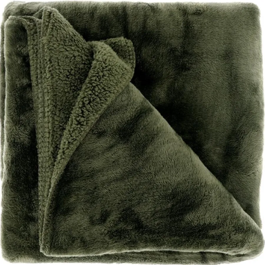 Plaids-Unique Living - Plaid Torvah 150x200cm Winter Green