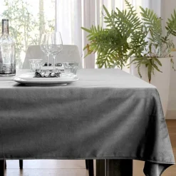 Tafellopers-Unique Living - Tafelkleed Velours - 145x250cm - Chateau Grey