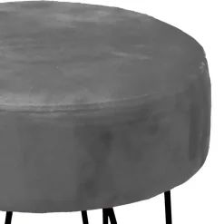 Unique Living Kruk Davy - velvet - grijs - metaal/stof - 35x40 cm