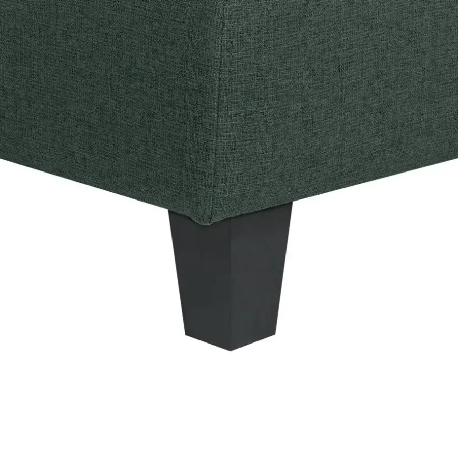 Hockers En Voetenbanken-Beliani UNSTAD - Hocker - Donkergroen - Polyester