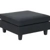 Beliani UNSTAD - Hocker - Zwart - Polyester