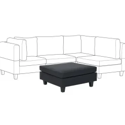 Beliani UNSTAD - Hocker - Zwart - Polyester