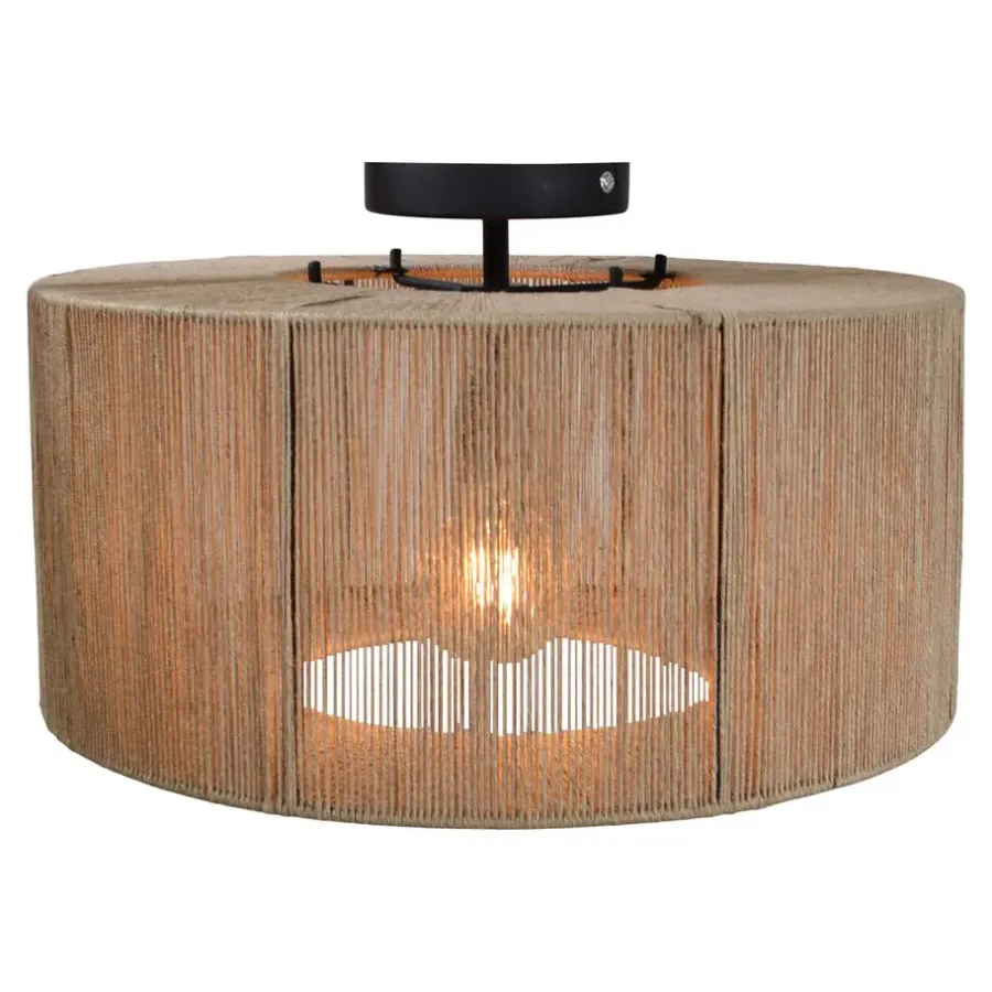 Urban Interiors - Plafondlamp - Drum Jute - Ø45