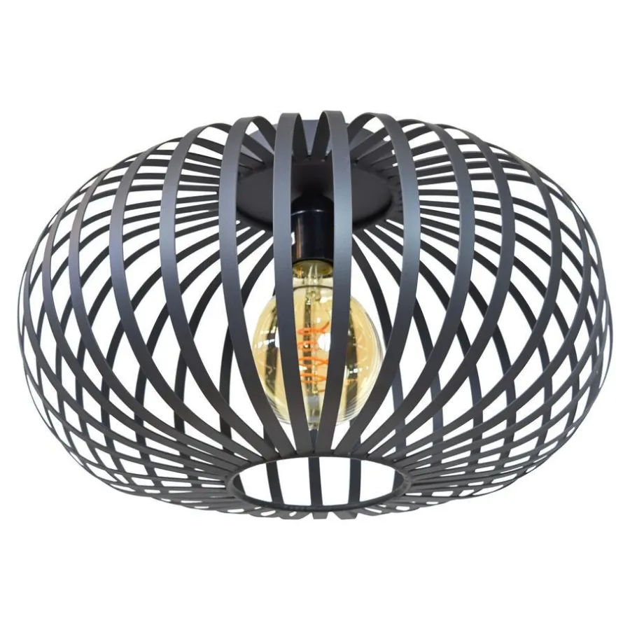 Plafondlampen-Urban Interiors Flow Plafondlamp – Zwart – Metaal - Ø40x23