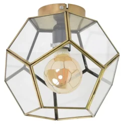 Plafondlampen-Urban Interiors plafondlamp Geo - 1 lichts - 20 x20 cm - messing