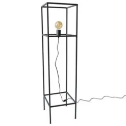 Staande Lampen-Urban Interiors Vloerlamp Frame - H 120 cm - B 30 cm - zwart