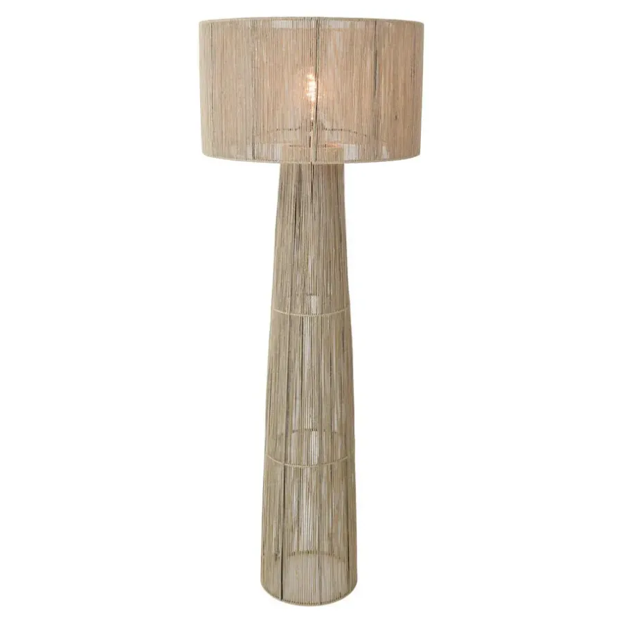 Staande Lampen-Urban Interiors Vloerlamp Diro 135cm Jute