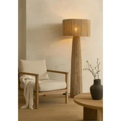 Staande Lampen-Urban Interiors Vloerlamp Diro 135cm Jute