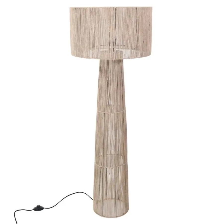 Staande Lampen-Urban Interiors Vloerlamp Diro 135cm Jute