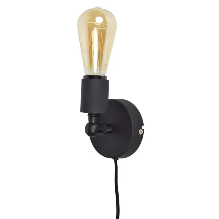 Urban Interiors wandlamp Bulby - 1 lichts - 9 x14 cm - zwart