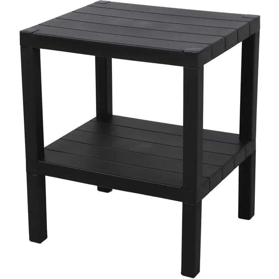 Wandrekken-Urban Living Opbergrek - zwart - kunststof - 39 x 33 x 45 cm