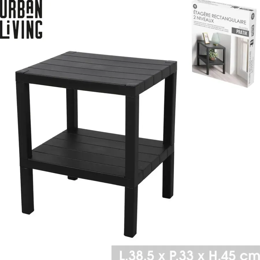 Wandrekken-Urban Living Opbergrek - zwart - kunststof - 39 x 33 x 45 cm