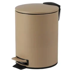 Prullenbakken-Urban Living Pedaalemmer Toulon - beige - 3L - metaal