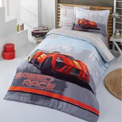 Kinderbedden-Merkloos V2 Sport autobed racebed wit met licht en bekleding